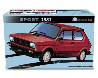 Fiat 127 Sport 70 HP - 1981 Rosso metallizzato Laudoracing 1:18 Resinemodell (Türen, Motorhaube... nicht zu öffnen!)